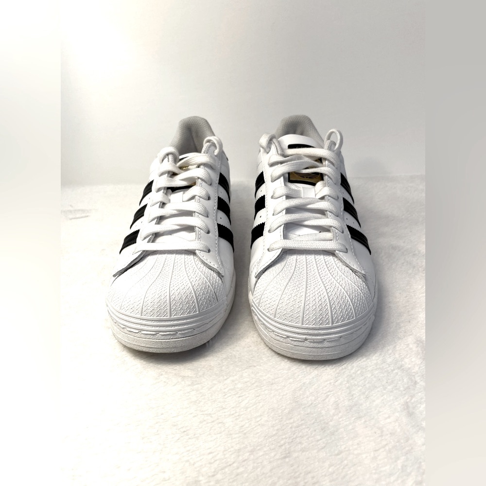 Adidas White And Black Shell Toe Superstar Sneake… - image 1